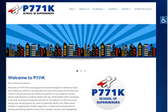 Screenshot of the P771k website home page